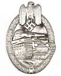 Panzer Assault Badge, Silver 1 Panzer Assault Badge, Silver